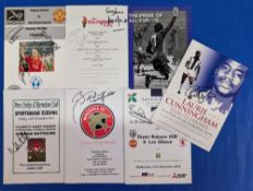 Manchester United signed Sportsman’s evening menu cards, 1968 50th anniversary - signatures, Wes
