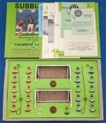 1970-71 Subbuteo Table Soccer Continental Display Edition, with OO gauge scale figures red shirts