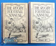 1934-5 and 1935-6 Rugby Football Annuals (2): Pair of mid-30s editions of the popular reference