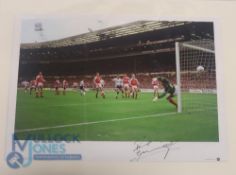 Paul Gascoigne Tottenham Hotspur FC hand signed limited edition colour print (74/500), beating David