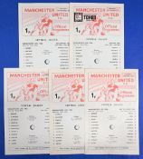 Manchester United reserves 1971/72 homes Blackpool, Bolton Wanderers, Bury, Burnley, Nottingham