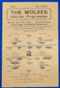 1943 Wolverhampton Wanderers Wolves Single Sheet Football War Programme v Stoke City for this