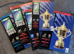 2003 RWC in Australia Rugby Programmes, Opener and final four games (5): The ‘specials’ from that