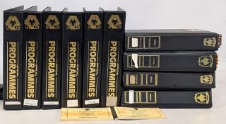 1992-2000 Wolverhampton Wanderers Wolves FC Home Programmes in binders, to include, 92-93, 93-94,