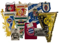 European Football Club Pennants: a good collection to include small Bayer Leverkusen, Real