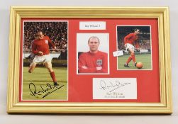 Framed and special glass Ray Wilson x3 pictures including separate autograph; frame size 300mm x