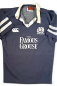 Bryan Redpath Scotland Match worn Rugby Jersey: Official issue, blue, large size Canterbury-made
