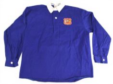 TOFFS Retro shirt 1948 Manchester United FA Cup Final; dark blue, long sleeved, white collar,