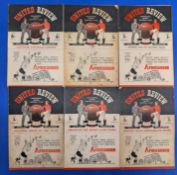 Selection of 1947/48 Manchester United home match programmes Manchester City, Chelsea (photos of