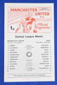 1972/73 Postponed Manchester United reserves v Bury reserves 6 January 1973, Very Scarce; good. (1)