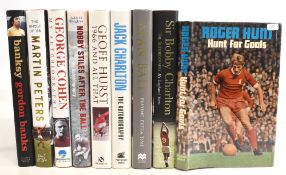 Collection of hardback books by the 1966 England World Cup winning team members Gordon Banks “