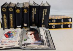 2000-2009 Wolverhampton Wanderers Wolves FC Home Programmes in binders, to include, 2000-01, 2001-