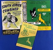 1965 S Africa in New Zealand Rugby Programmes (3): v Wairarapa Bush, Hawkes’ Bay and Bay of