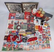 Manchester United Football Collectables: a good mixed lot with noted items of DVD, pictures, Ty-Phoo
