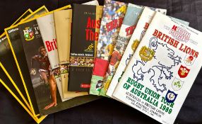 1989-2013 British and I Lions Tests etc in Australia Rugby Programmes (11): All the test match