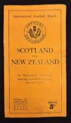 1935 Scotland v New Zealand Rugby Programme: As ever, an 18-8 All Blacks win north of the border,