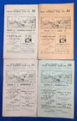 1950 Wigan Rugby League A Team Programmes to include v Liverpool Stanley 2nd Sept 1950, v Leigh 19th
