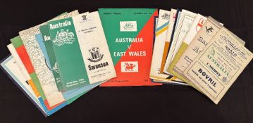 1947-76 Australians in the British Isles Rugby Programmes (22): 47-8 v Cardiff and the Barbarians;
