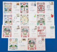 11x 1982-1988 signed Football FDC covers: FA Cup final QPR v Spurs 1982 Glen Hoddle, Liverpool v