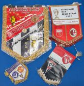 1968-2000 Manchester United v Benfica European Cup Champions League Football Pennants, 4 good