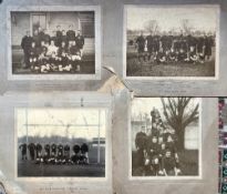 1898-1902 Canadian Rugby Interest Vintage Team Photos (4): All mounted but largely damaged to