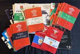 1955-2010 Bumper Bundle, 5/6 Nations Rugby Programmes (nearly 40): W v E: 61(2) 63(2) 65 and 95 w/