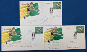 3x 1993 VII World Youth Championship Football Tournament in Austria: multi signed FDC covers,