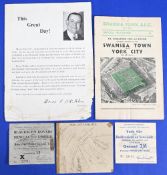 1955 FAC s/f York City club publication, lacking covers, tatty condition; Ticket – FAC s/f York City