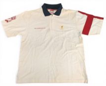 Liverpool Football Polo Shirt signed Phil Neal, with zip front, short sleeve, size M, “you’ll