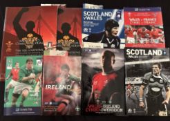 2000 onwards Six Nations Rugby Programmes, some with Tickets (8+): Ireland v Wales, 2000 and 2006 (