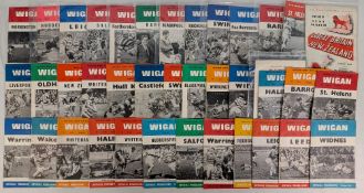 1964-1966 Wigan Rugby League Home Programmes, League and Cup, a good clean collection with