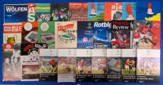 1966-2011 Manchester United European Cups Away Football programmes, a good collection of 26