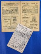 1951-1952 Wigan Rugby League A Team Programmes to include Lancashire County Sheild Final v St Helens