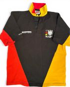 Germany Match-Prepared, Badged no. 6 Rugby Jersey: Near Mint, bright Black, Red and Yellow example