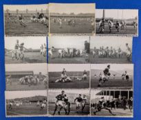 1947-1950 Wigan Rugby League Press Action Photographs by T Gerrard, with notes to backs - 10x