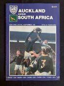 1981 S Africa in NZ Rugby Programme: Large packed edition for Auckland v the Springboks 81. VG