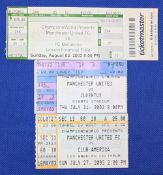 TICKETS: 2003 Pre-season Manchester United tour matches in USA match tickets Club America at Los