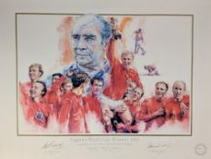 Bobby Moore and Alf Ramsey 1966 World Cup Print. Print titled England World Cup Winners 1966 by