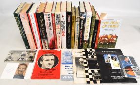 Collection of hardback books, Peter Bonetti “Leaping to Fame” autographed x2 laid down, Doctor to