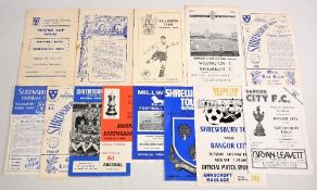 Shrewsbury Town FC Home & Away football programmes to include home programmes 1953 Shropshire Senior