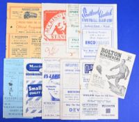Selection of football programmes 1949/50 Accrington Stanley v Horwich RMI, Aldershot v Bristol