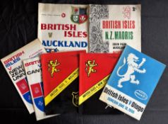 1966 British and I Lions in NZ Rugby Programmes (7): v NZ Juniors, NZ Maori, Auckland, Canterbury,
