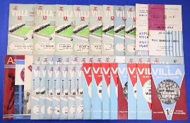 Selection of Aston Villa home match programmes 1955/56 Sheffield Utd, WBA, 1956/57 Charlton