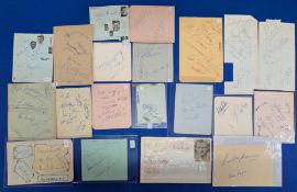 Arsenal Autographs late 1940s to late 1950s; separate cards (eg ex-autograph books, lined notebooks)