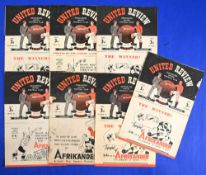 1947/48 Manchester United home programmes v Portsmouth (Xmas Day), Chelsea, Aston Villa, Sunderland,