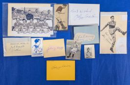 1948 Manchester United Autographs (some on photos, some on card) to include Stan Pearson, Jack