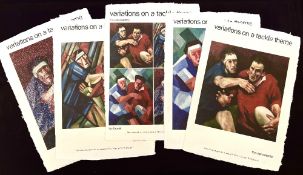 Set of 5 - Variations on a Rugby Tackle Theme by F Fota/Rugbygraph (5): Stylish and different, c.