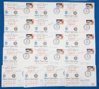 1985 Mayor of Bradford Appeal 1966 World Cup Final Squad re match v Germany FDC signed football