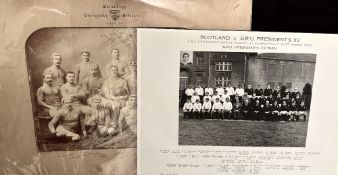 1988-9 and 1973 pair of Scottish Rugby Interest Photos (2): Huge, c.20” x 15”, nibbled and some