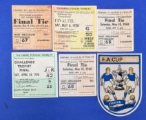 TICKETS: Selection of FAC Final match tickets 1966 Everton v Sheffield Wednesday (+ Everton Cup